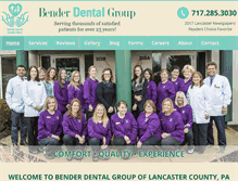 Tablet Screenshot of benderdentalgroup.com